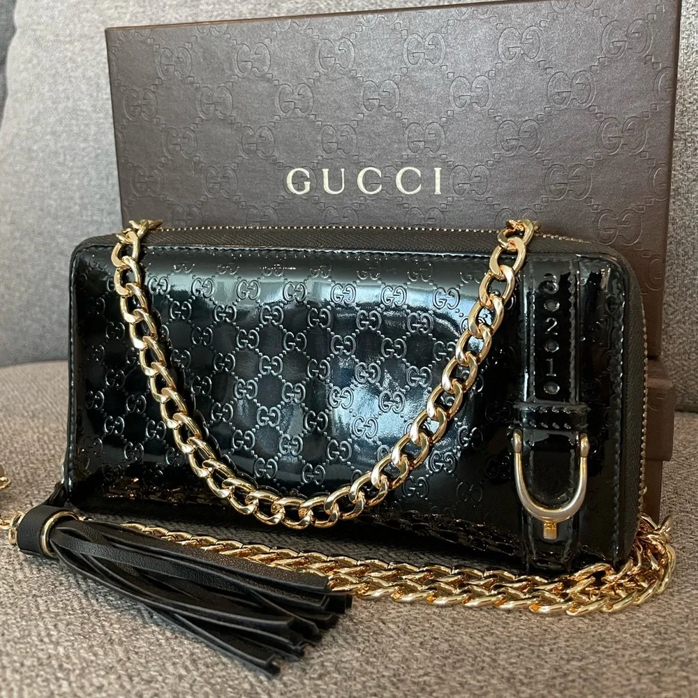 ❌SOLD❌ GUCCI GUCCISSIMA WALLET ON CHAIN - Picture 1 of 9